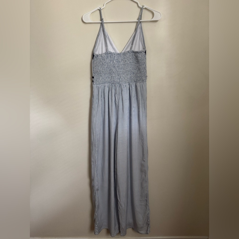 Japna White and Blue Striped Jumpsuit - Picture 2 of 4